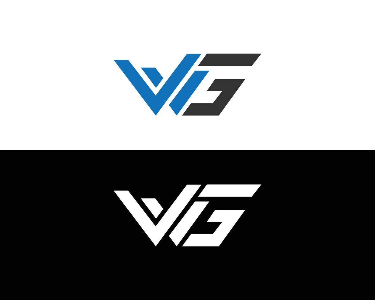 Creative Letter wg Logo und Icon Design moderne Vektorvorlage. vektor