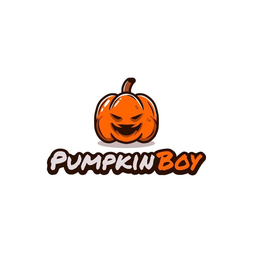 platt logotyp design pumpa pojke vektor