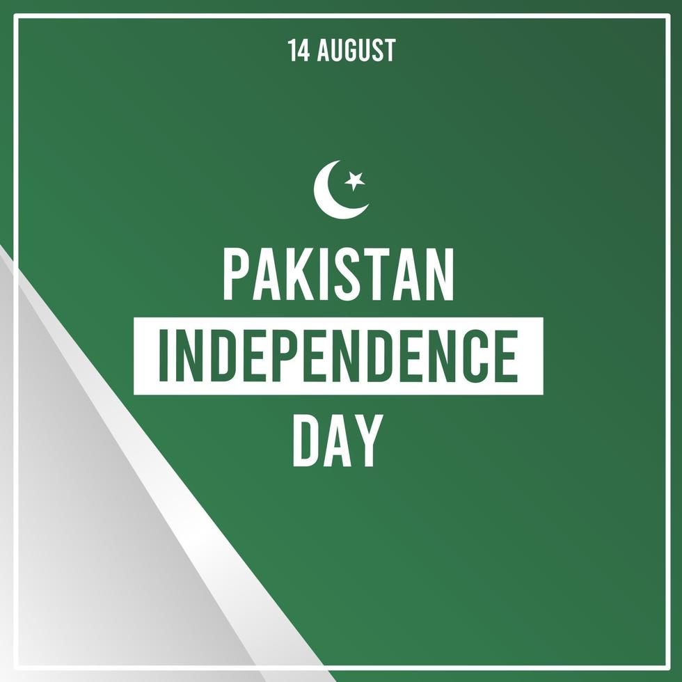 pakistan självständighetsdagen gratulationskort den 14 augusti är lämpliga för inlägg på sociala medier, reklam, hälsningar, marknadsföring och mer vektor