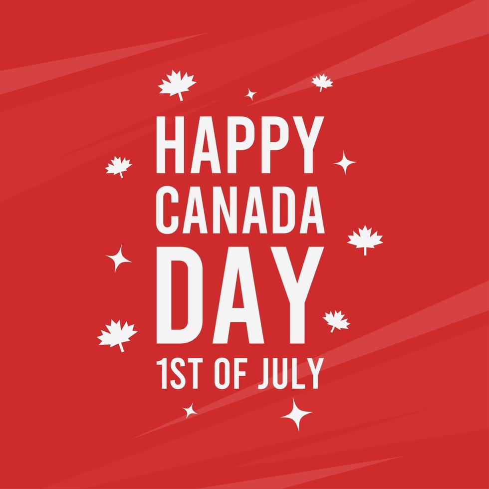 Happy Canada Day Poster für Grußkarten, Werbung, Social-Media-Beiträge, Marketing, Promotion usw vektor