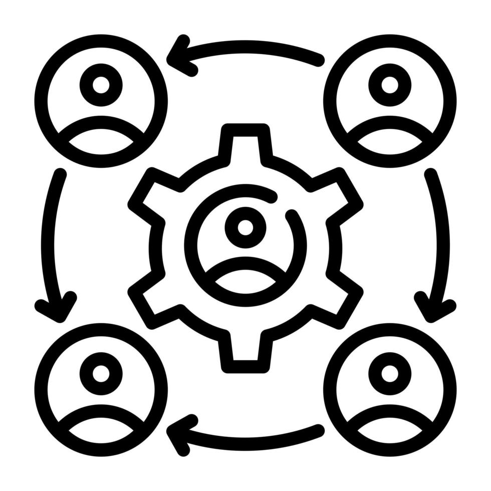 ein praktisches lineares Symbol für die Mitarbeiterfluktuation vektor