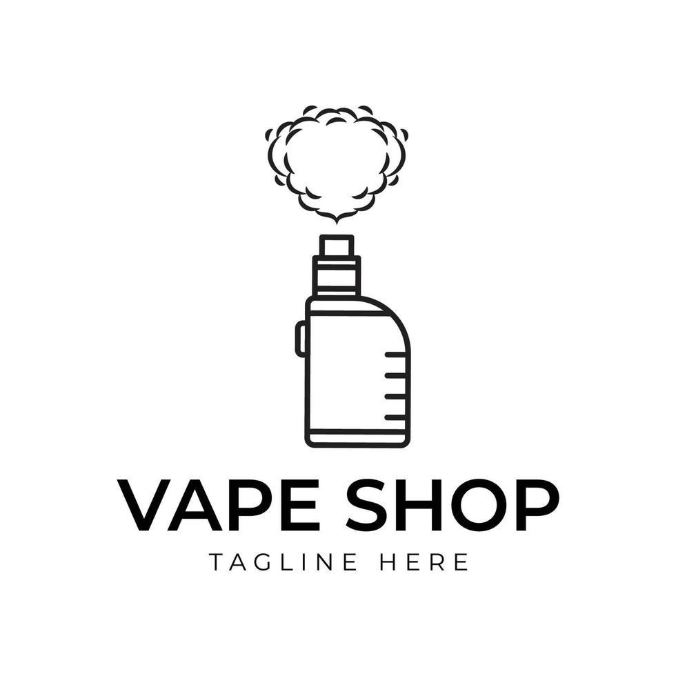 vape logo design bra för vape shop vektor