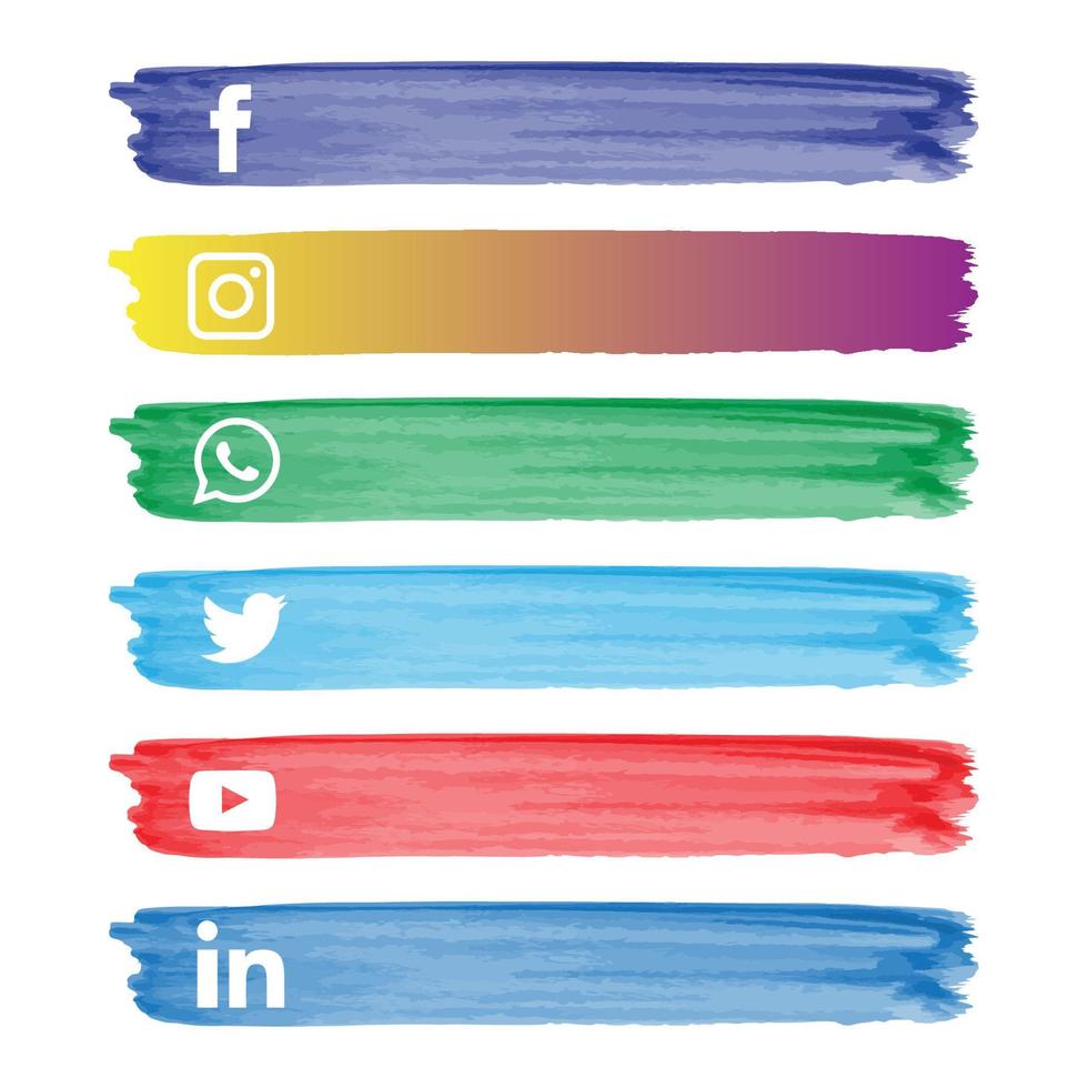 sociala medier logomärke eller etikettsamling vektor