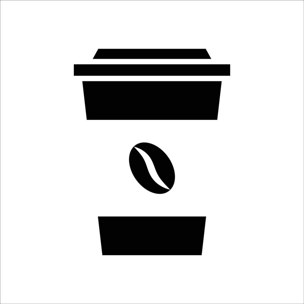 kopp kaffe ikon vektor formgivningsmall enkel och ren