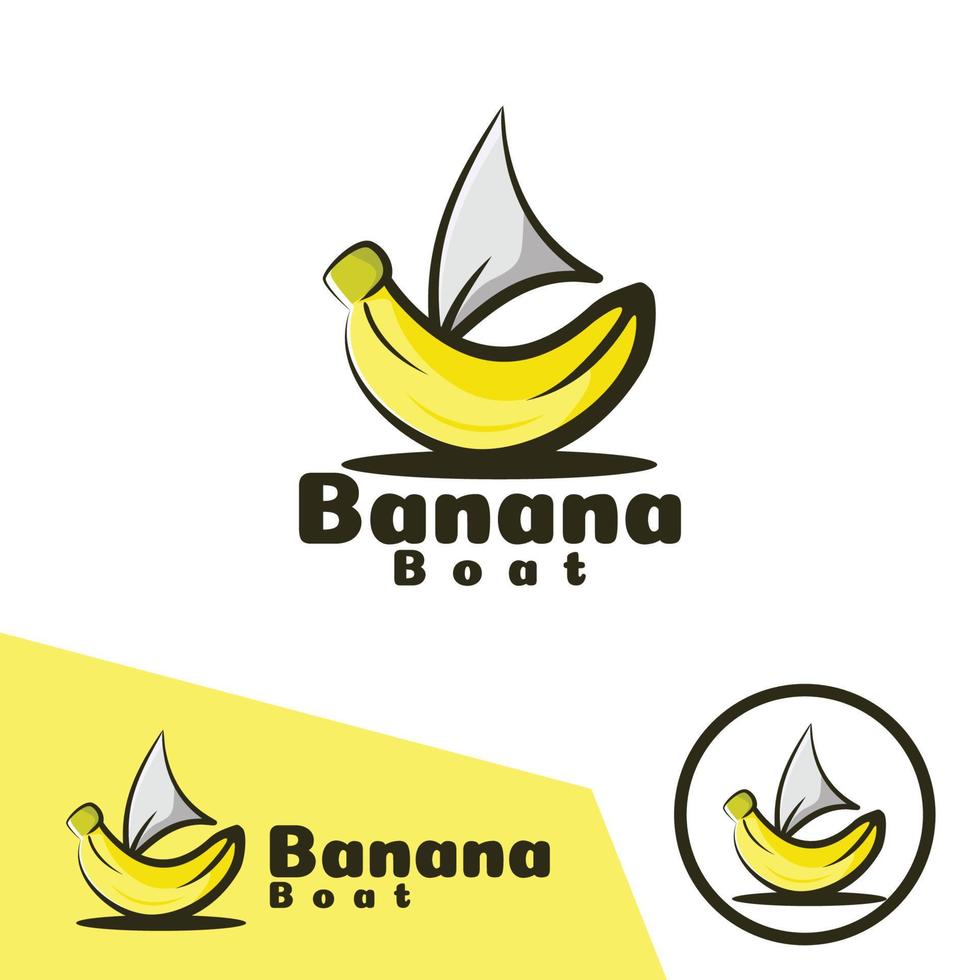Bananenboot-Kunstillustration vektor
