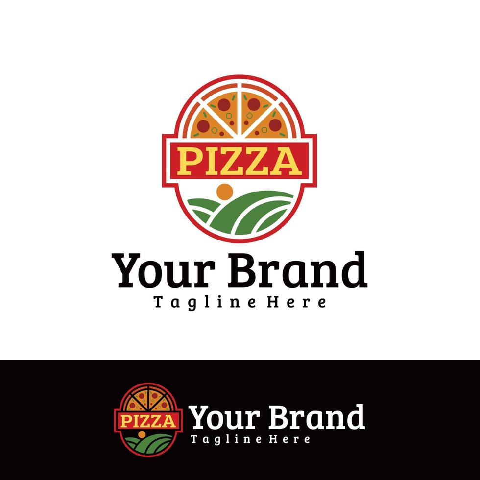 Pizza-Dorf-Logo-Unternehmen vektor
