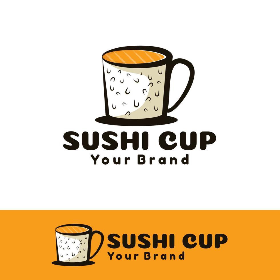 Sushi-Cup-Kunstillustration vektor