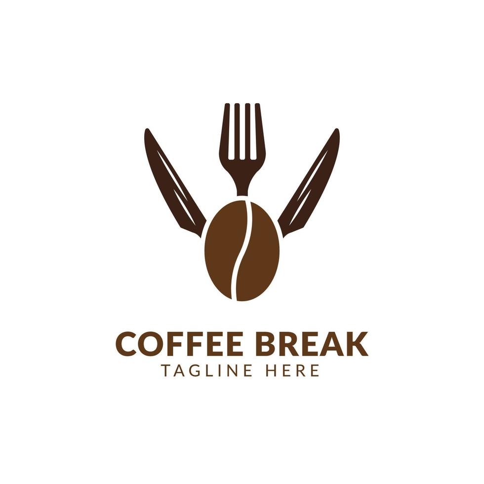 Café-Restaurant-Logo-Vorlage, professionelle Dienstleistungen für das Branding Ihres Unternehmens, Ihrer Organisation und Ihres Geschäfts vektor