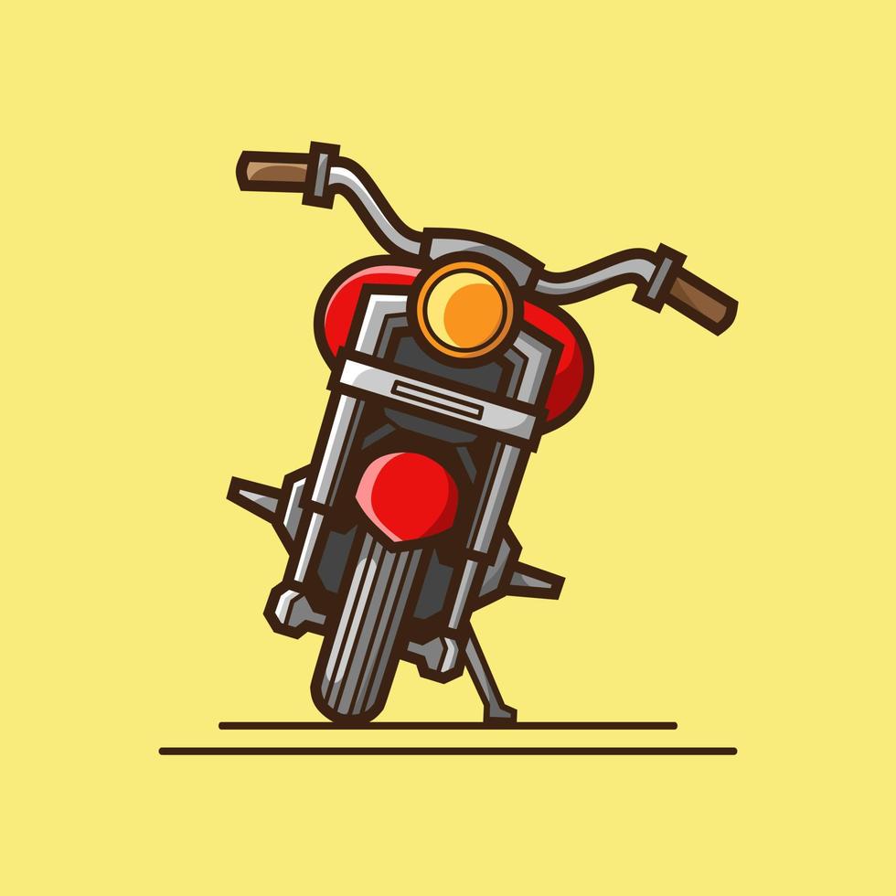 Vintage Motorrad Fahrradlinie. Pop-Art-Logo. farbenfrohes Design mit dunklem Hintergrund. abstrakte Vektorillustration vektor