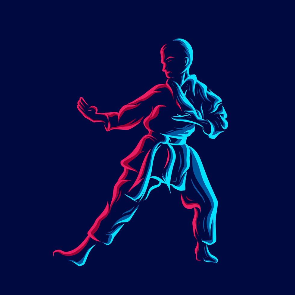 fighting teknik siluett vektor illustration. modern och enkel logotyp för karate, judo och martial. abstrakt vektor illustration. isolerade svart bakgrund för t-shirt.