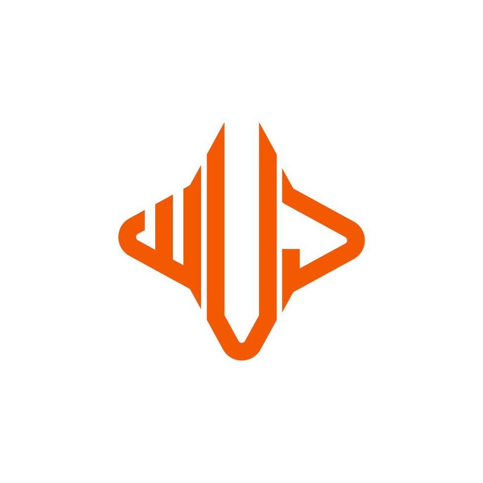 wuj brief logo kreatives design mit vektorgrafik vektor