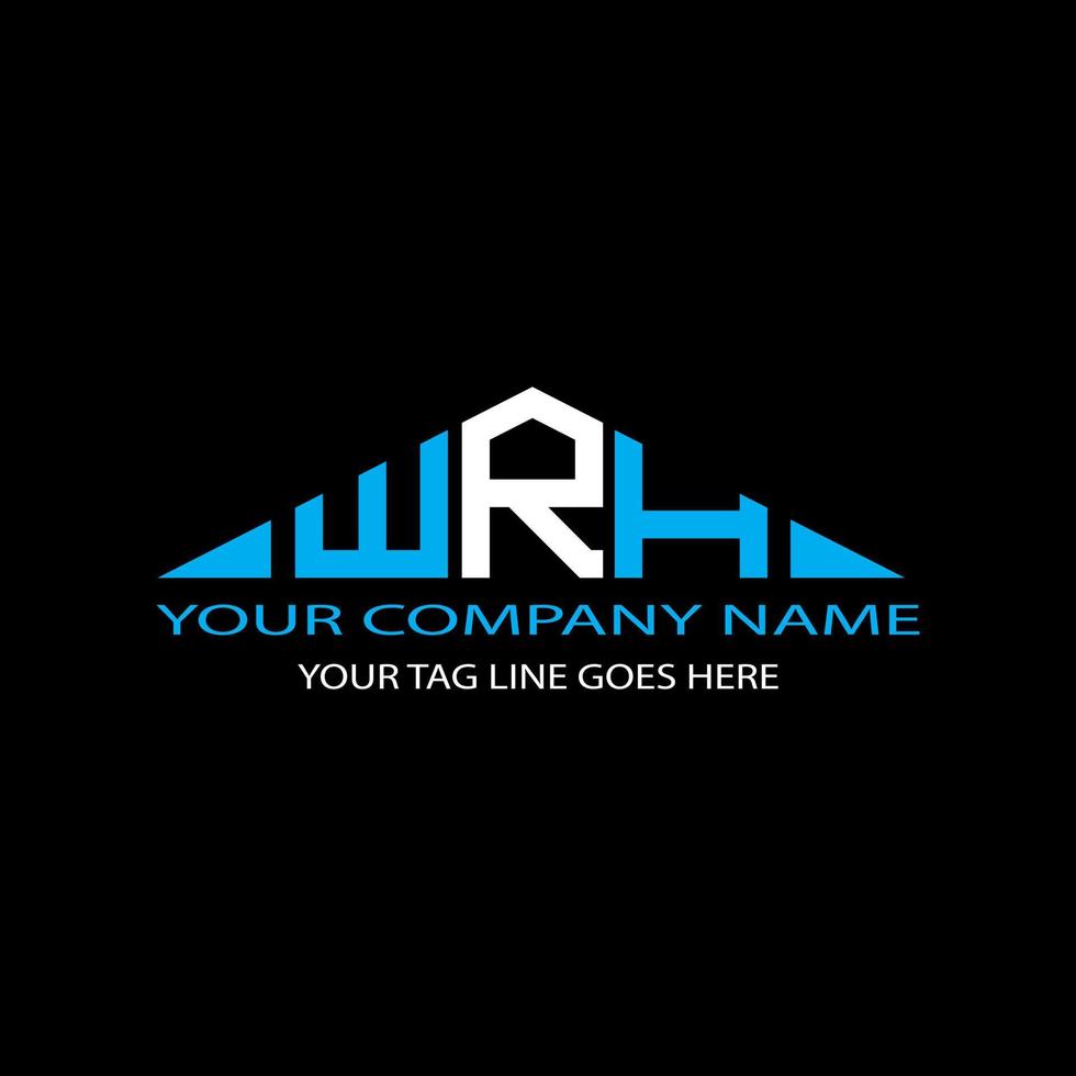 wrh Brief Logo kreatives Design mit Vektorgrafik vektor