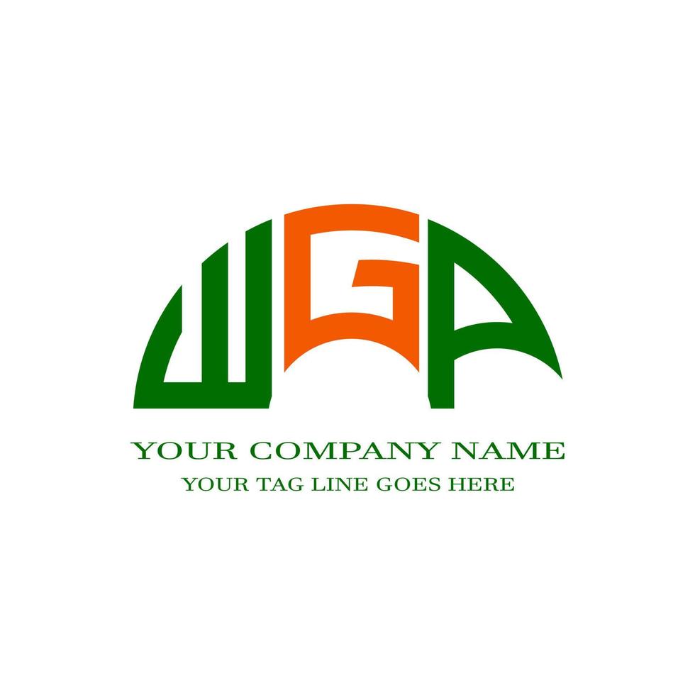 wgp brev logotyp kreativ design med vektorgrafik vektor