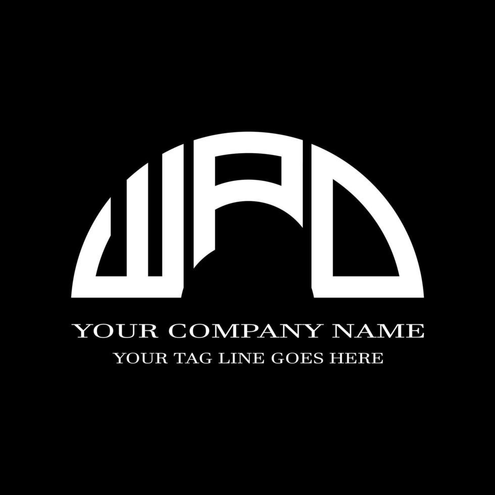 wpd brev logotyp kreativ design med vektorgrafik vektor