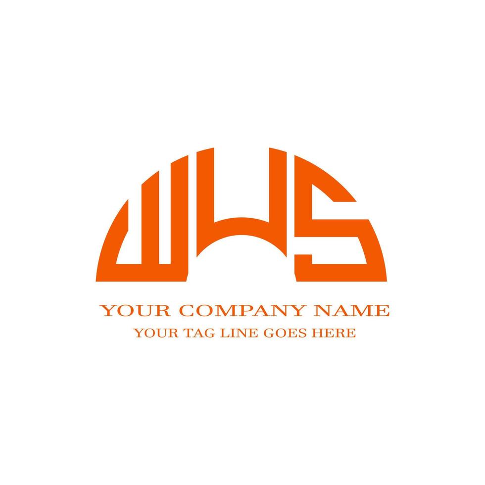 wus brief logo kreatives design mit vektorgrafik vektor