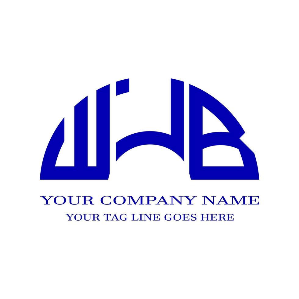 wjb brev logotyp kreativ design med vektorgrafik vektor
