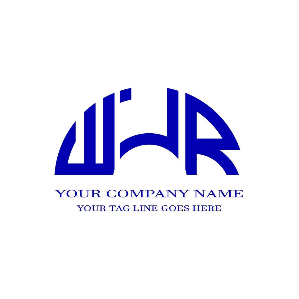 wjr Brief Logo kreatives Design mit Vektorgrafik vektor