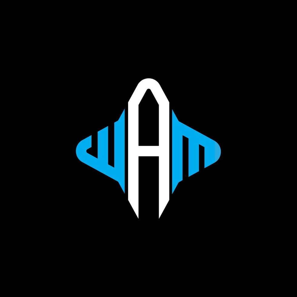 wam Brief Logo kreatives Design mit Vektorgrafik vektor