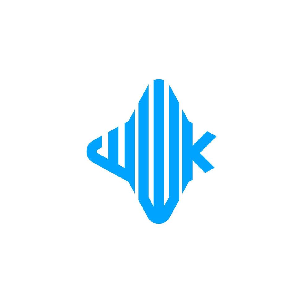 wwk brev logotyp kreativ design med vektorgrafik vektor