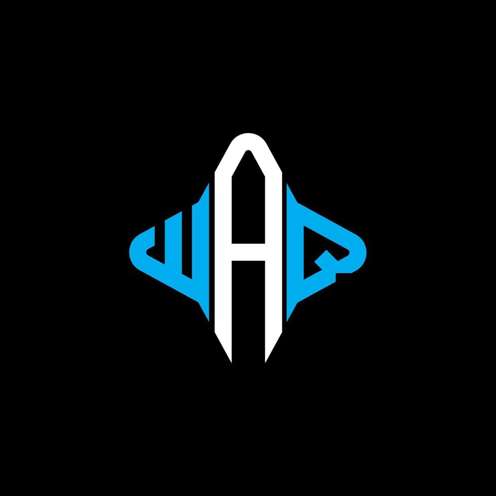 waq letter logotyp kreativ design med vektorgrafik vektor