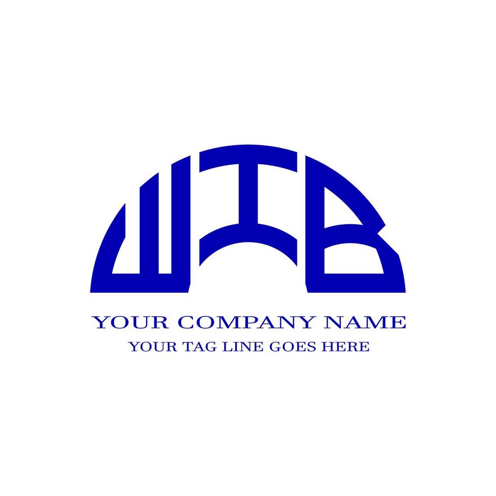wib brev logotyp kreativ design med vektorgrafik vektor