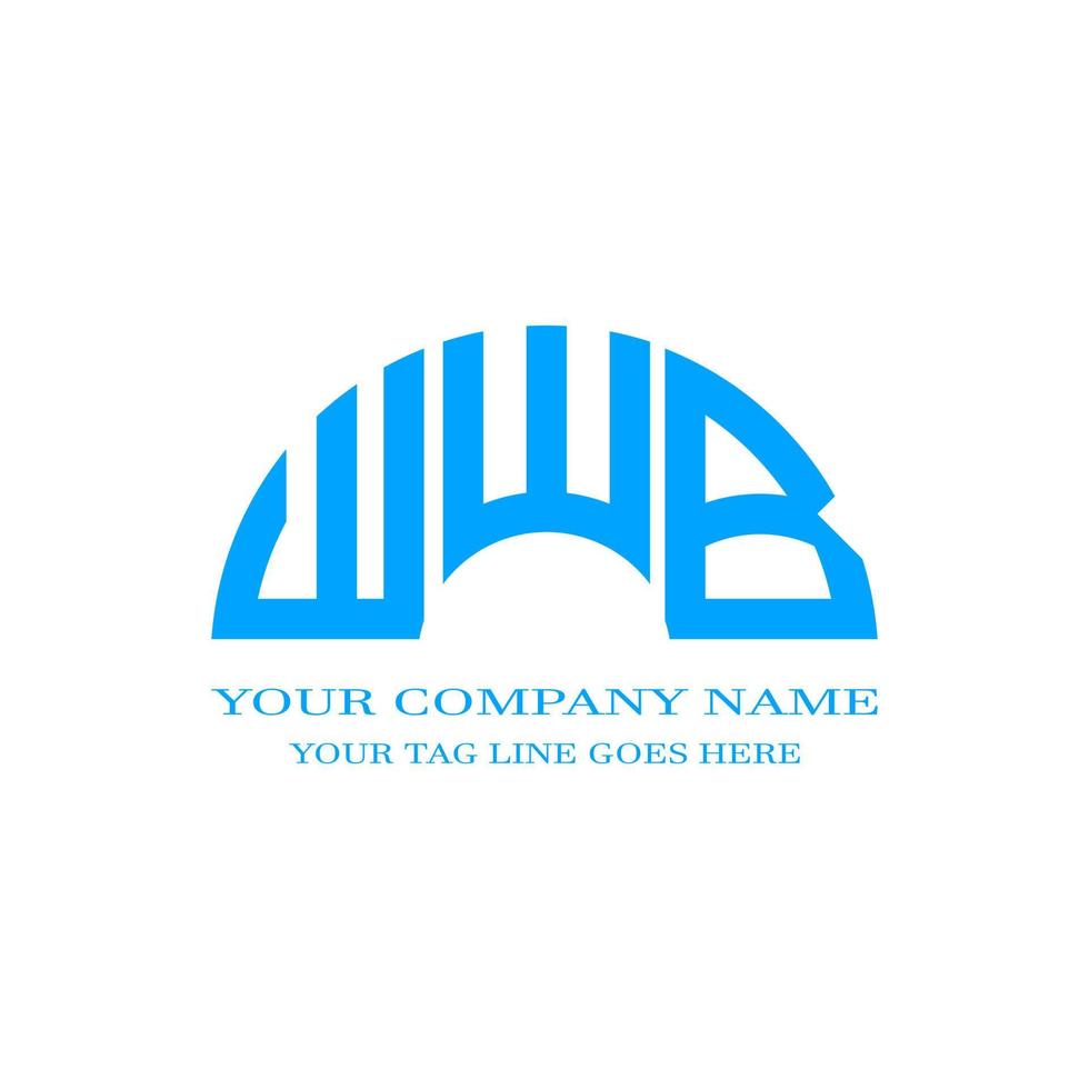 wwb brev logotyp kreativ design med vektorgrafik vektor