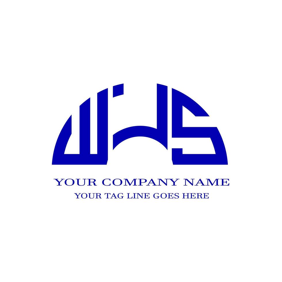 wjs letter logotyp kreativ design med vektorgrafik vektor
