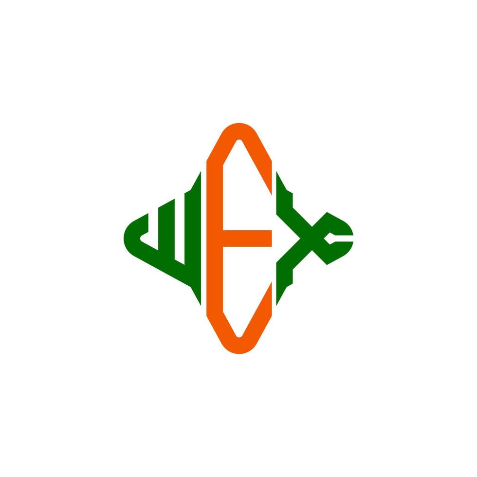 wex letter logotyp kreativ design med vektorgrafik vektor