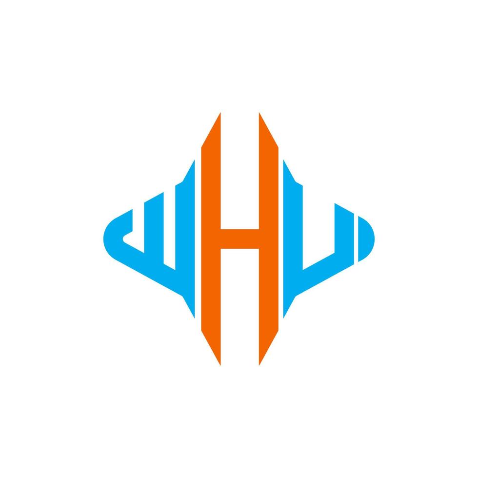 whu brev logotyp kreativ design med vektorgrafik vektor
