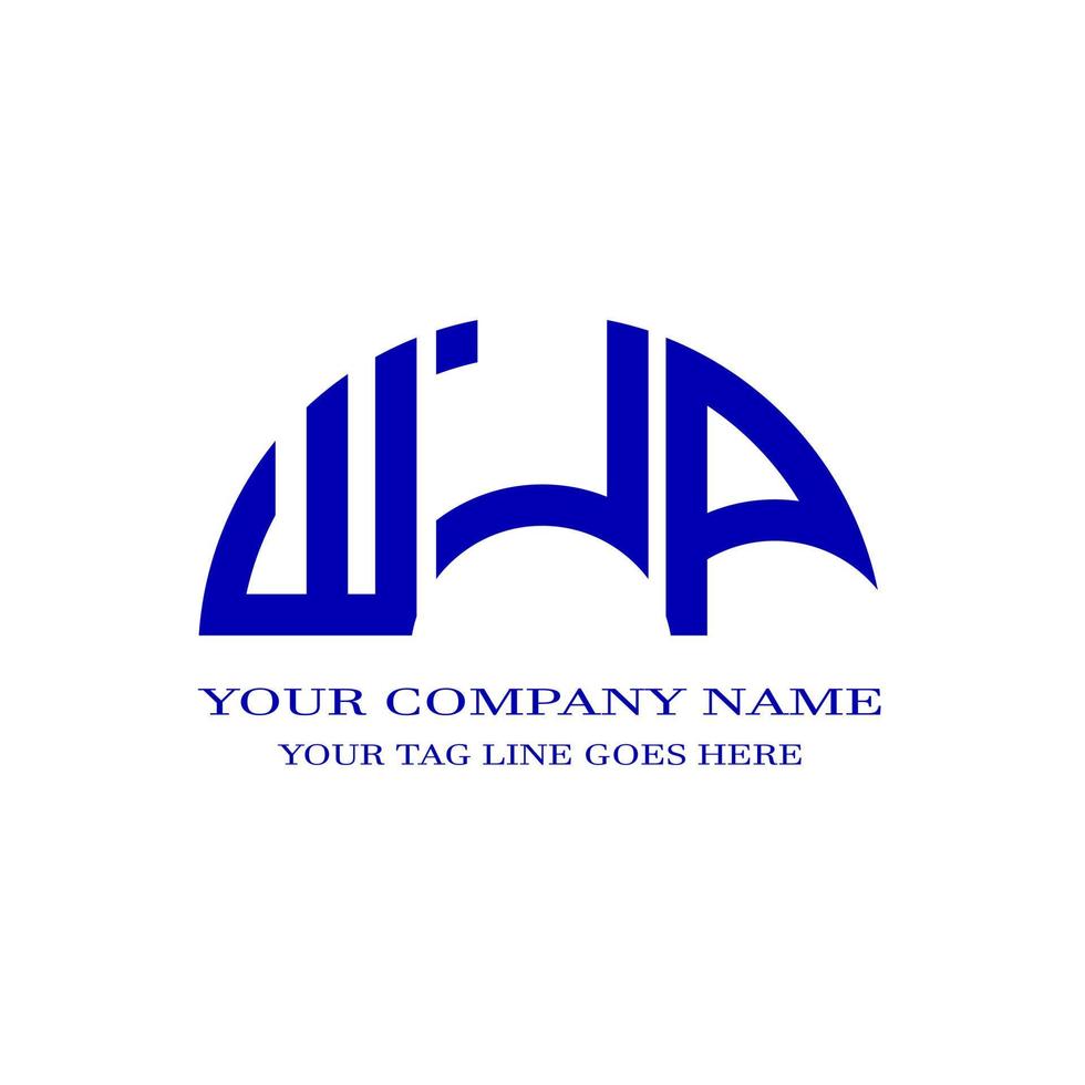 wjp letter logotyp kreativ design med vektorgrafik vektor