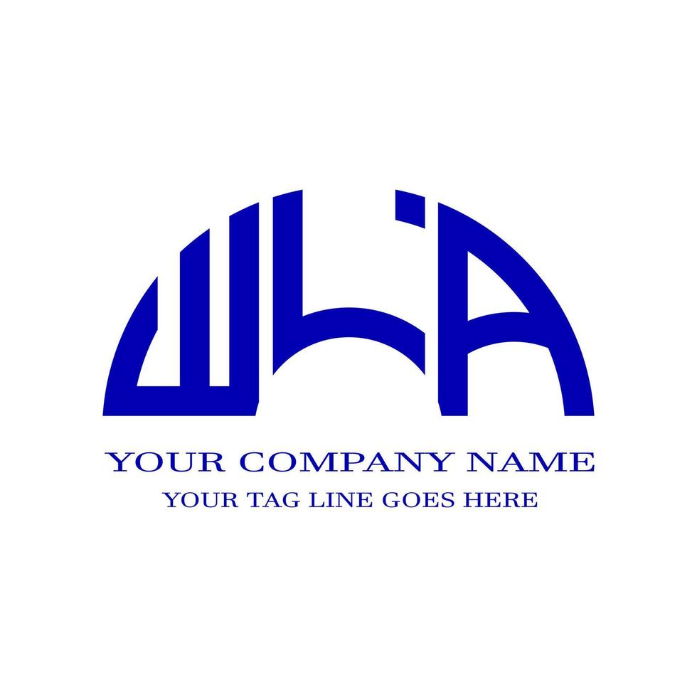 wla brev logotyp kreativ design med vektorgrafik vektor
