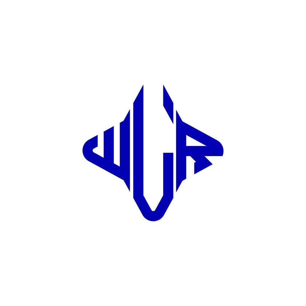 wlr brev logotyp kreativ design med vektorgrafik vektor