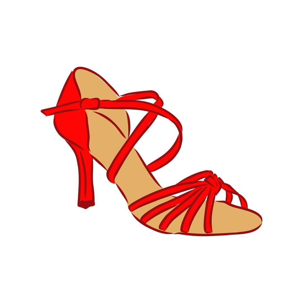 kvinnors skor vektor skiss