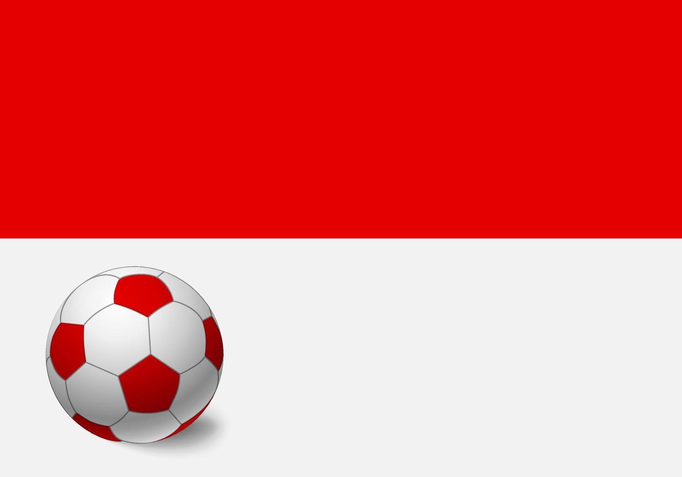 monaco flagga och fotboll vektor