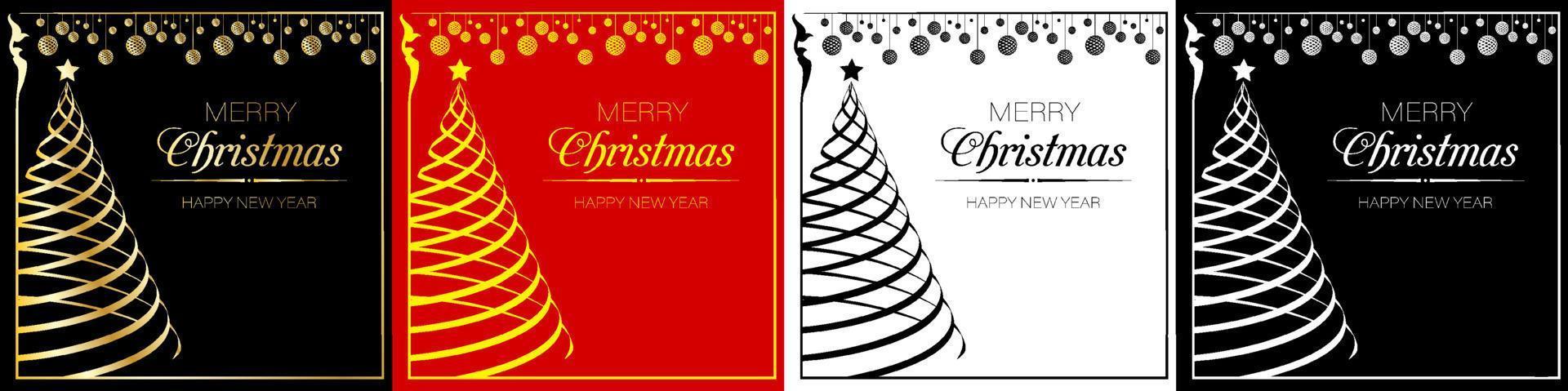 fyrkantig flygblad med papper julgran. festlig bakgrund för gratulationskort, nyår webbbaner. minimalistisk vektor