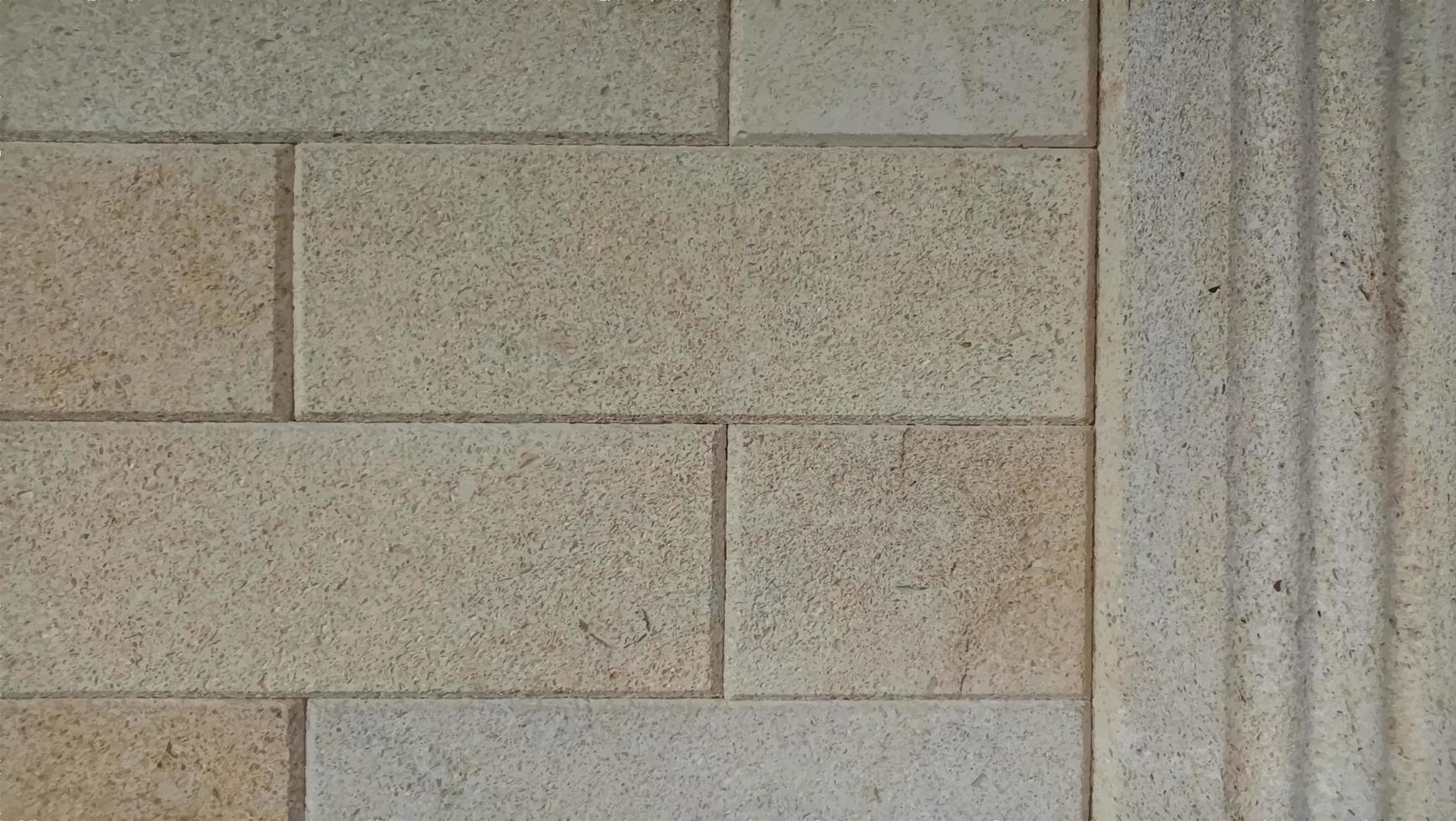 fasadvägg av stengul beige kakel. dekoration av byggnader med naturliga naturmaterial av återvinning. webb banner mall för industriell design. vektor