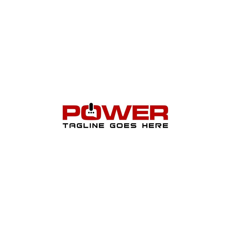 Logo-Design für Power und Chat oder Nachrichten vektor