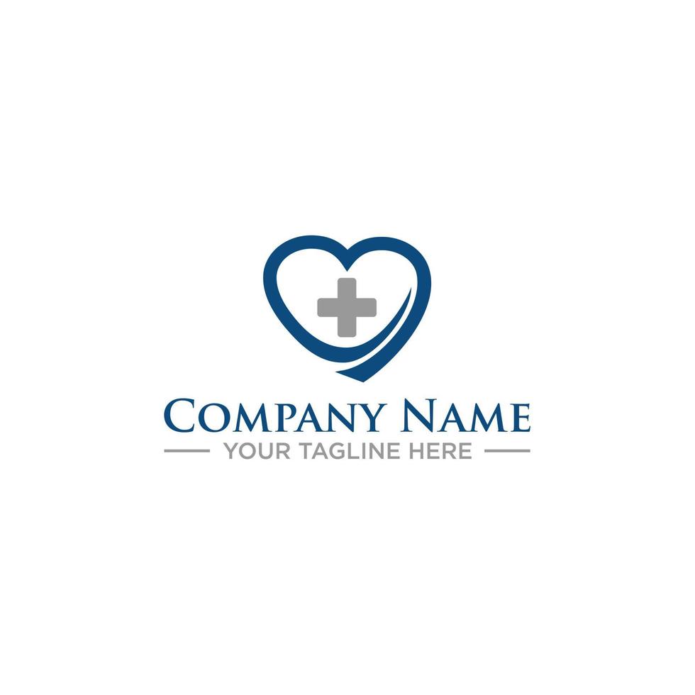 logotyp design för hjärtvård vektor