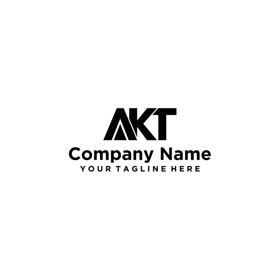 akt-Buchstaben-Logo-Design vektor