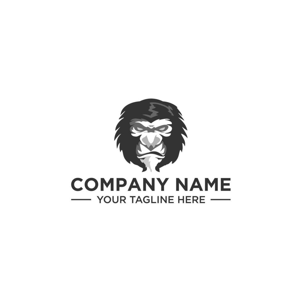 gorilla logotyp tecken design vektor