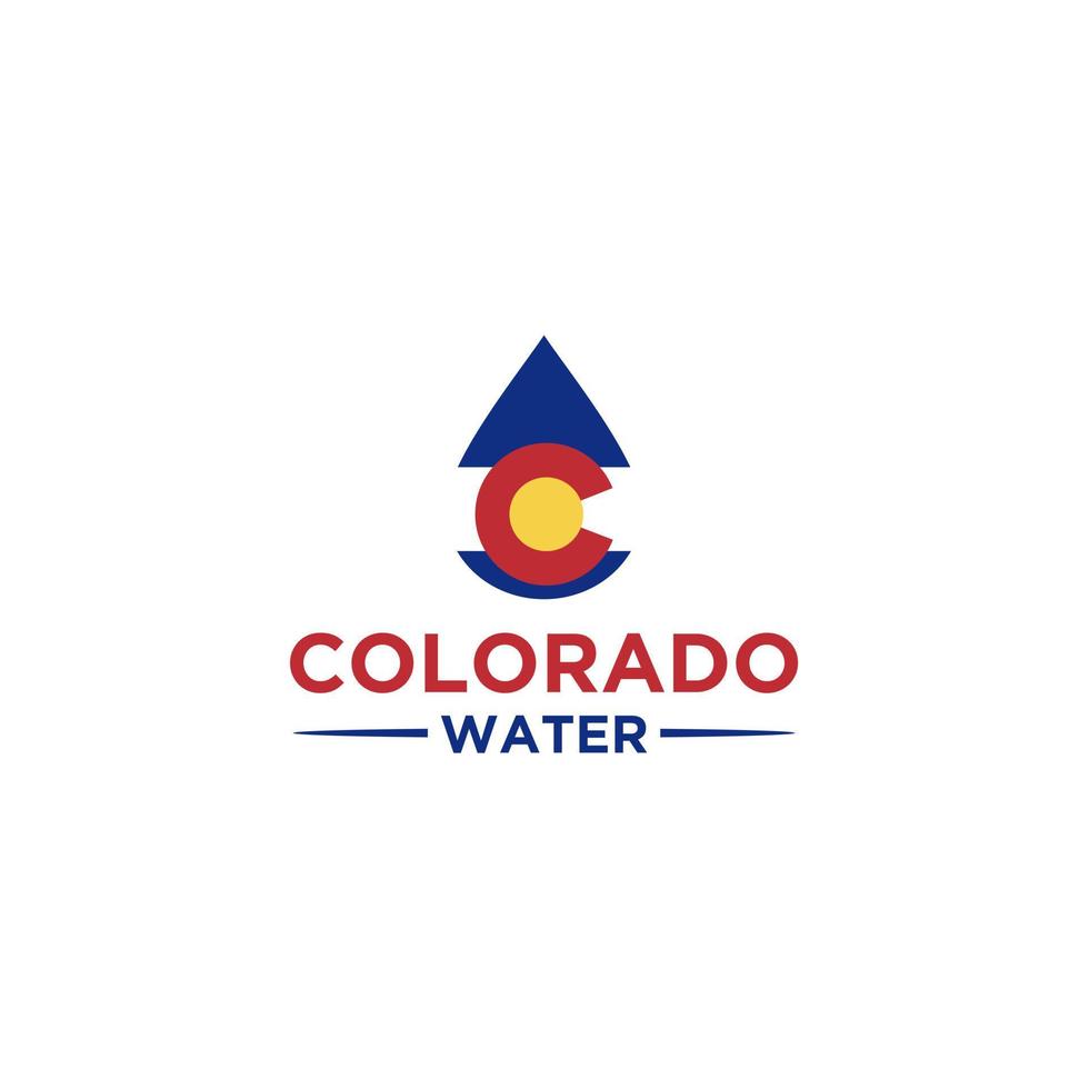 Colorado-Wasser-Logo-Schild-Design vektor