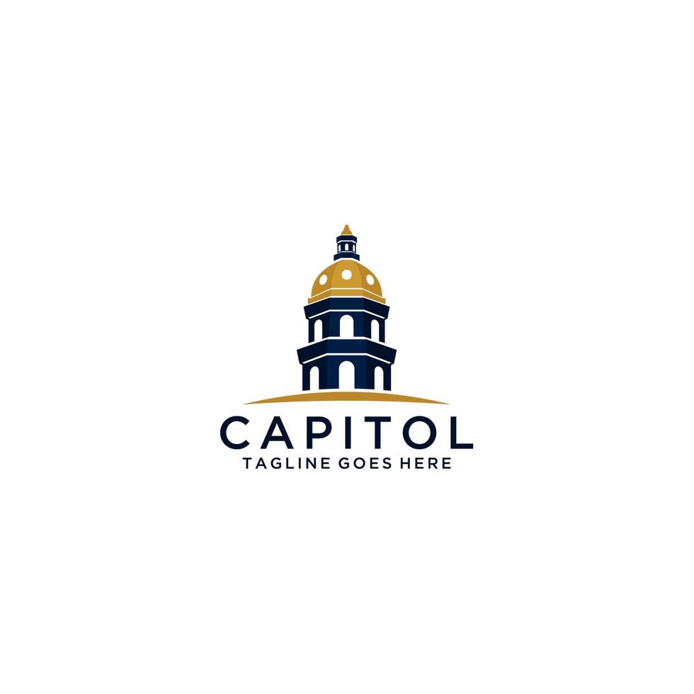 Capitol Building logotyp design. vektor