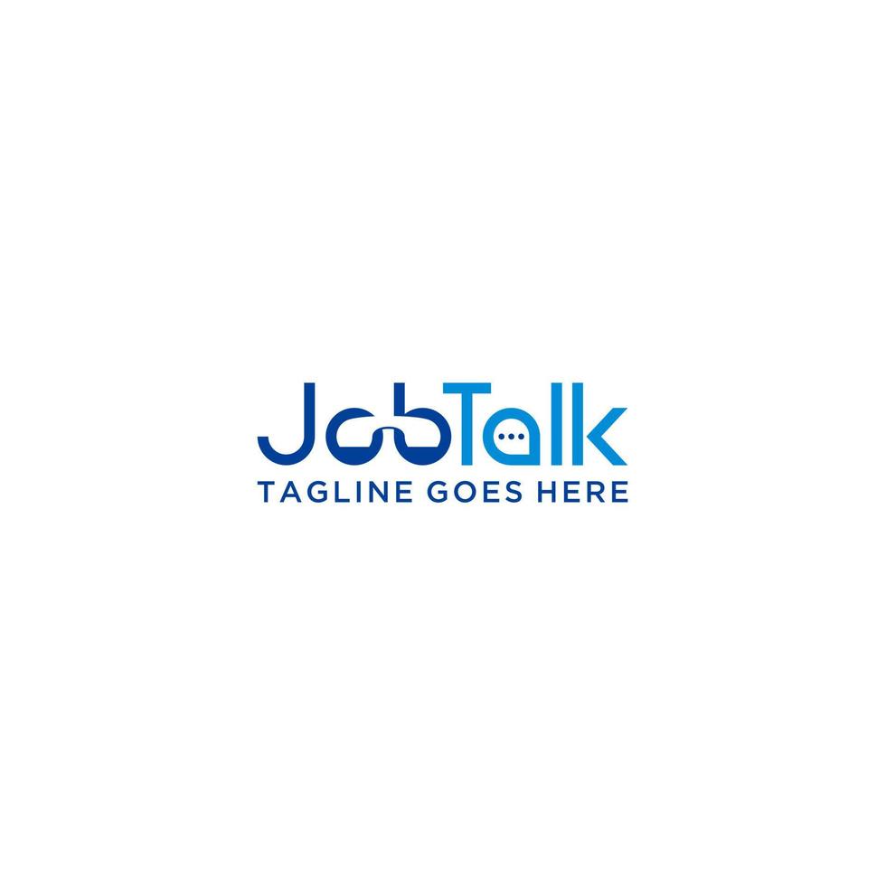job talk social aktentasche krawatte chat ballon und telefon logo vorlage vektor