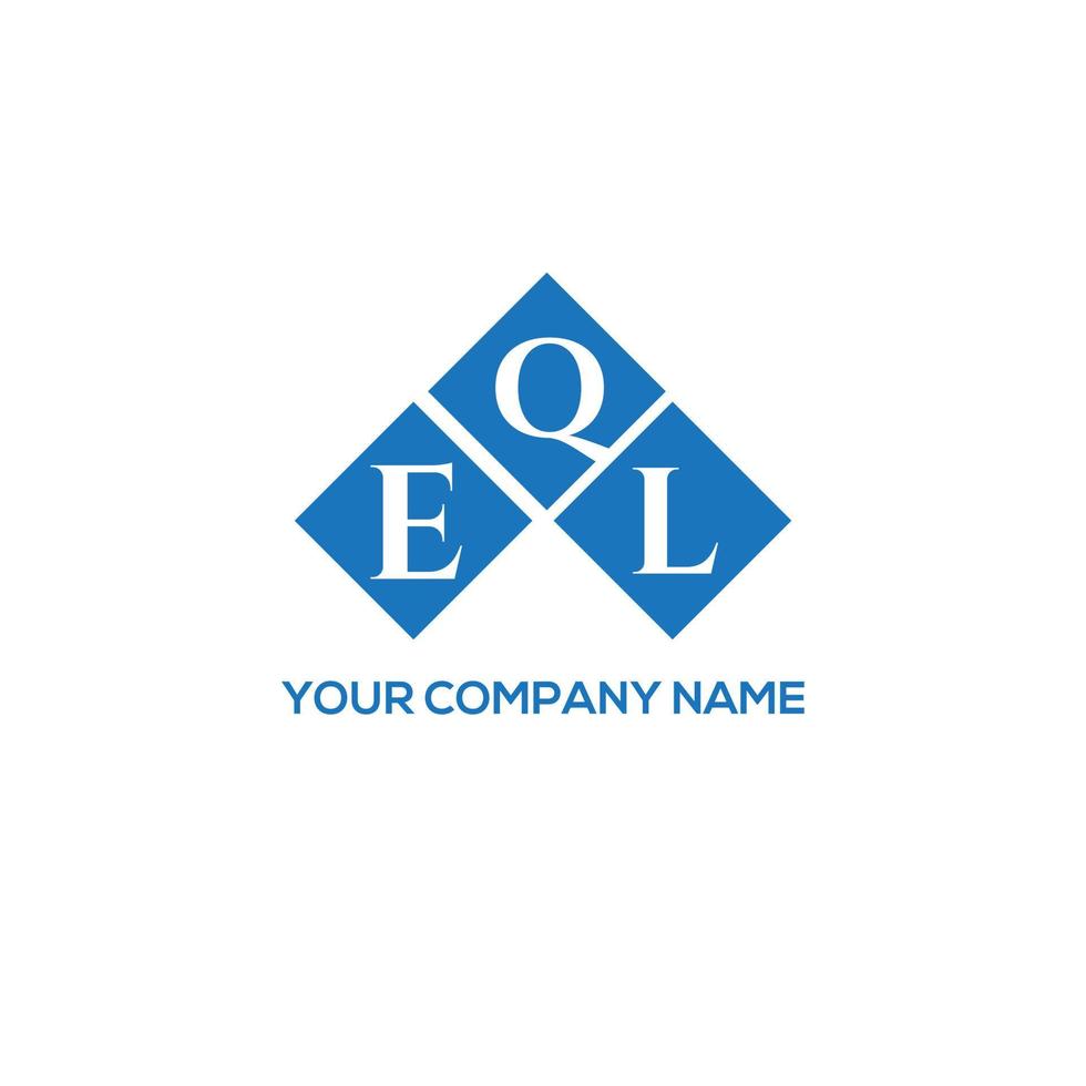 EQL-Brief-Logo-Design auf weißem Hintergrund. EQL kreatives Initialen-Buchstaben-Logo-Konzept. EQL-Briefgestaltung. vektor