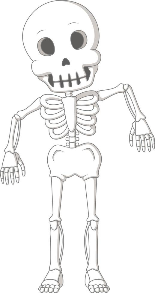 tecknad rolig mänskliga skelett dans vektor