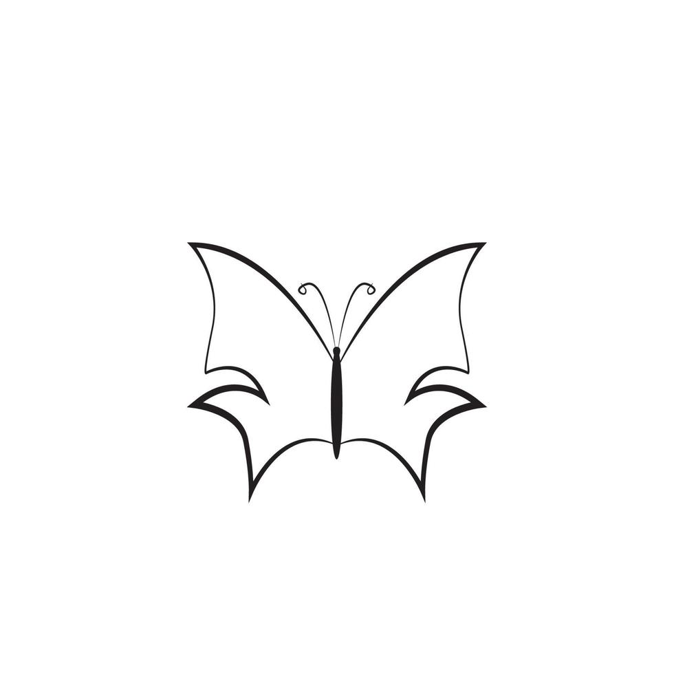 fjäril logo design vektor