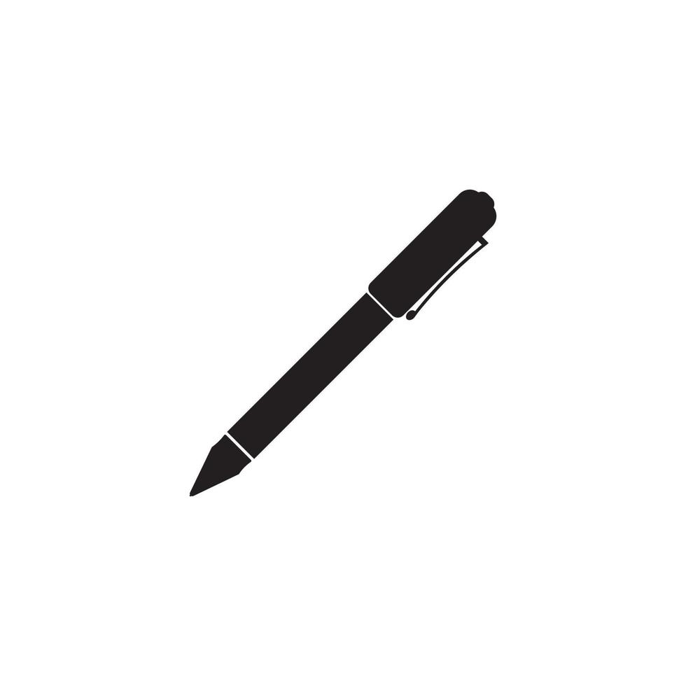 Stift-Symbol-Vektor-Logo-Vorlage-Design-Illustration vektor