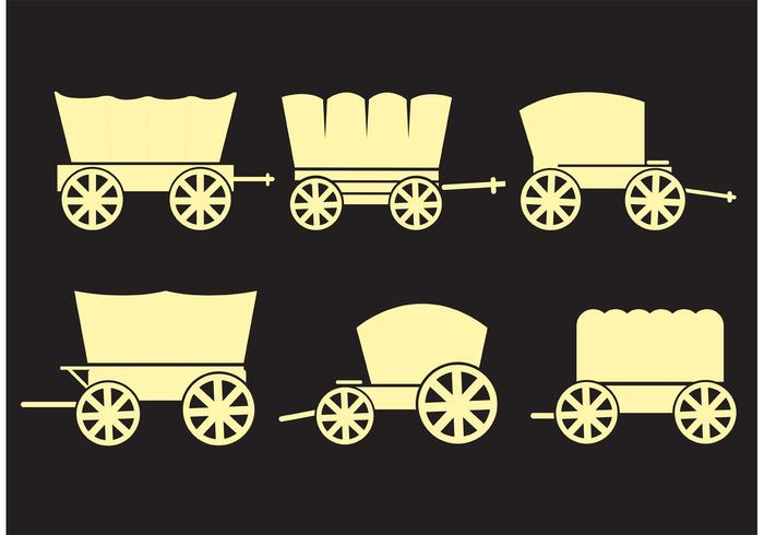 Bedeckte Waggons Vektoren