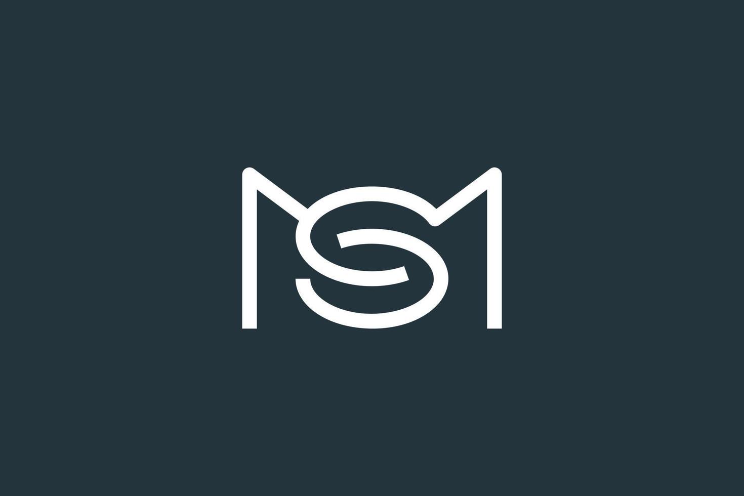 Anfangsbuchstabe sm-Logo-Design-Vektorvorlage vektor