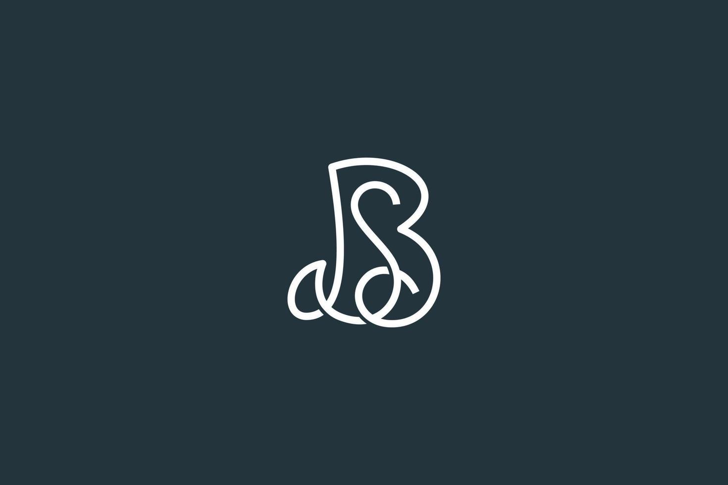 initial bokstav bs logotyp eller sb logotyp design vektor mall